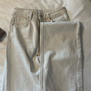 Zara cream colored jeans